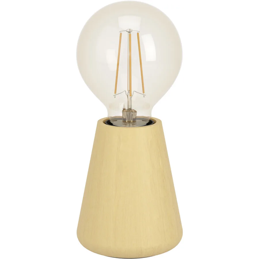 Eglo Tischlampe Asby Braun Holz 10 cm - Farbe: Hellbraun