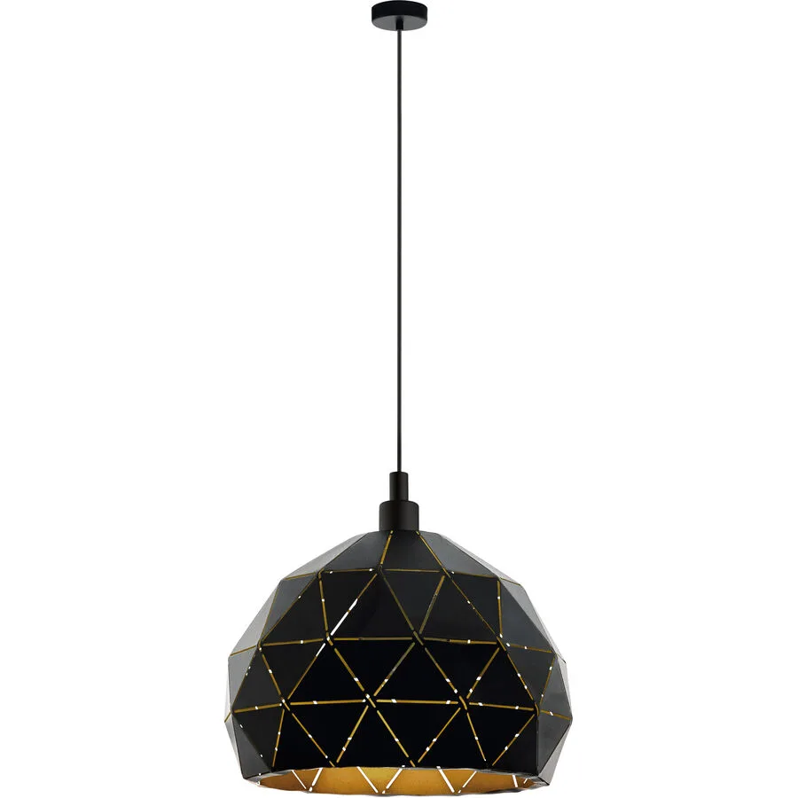 Eglo Pendellampe Roccaforte Gold/Schwarz Stahl 110 cm - Farbe: schwarz-gold