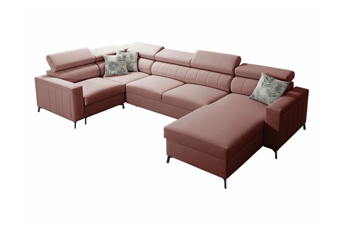 Galbally 4-sits Hörnbäddsoffa Pink -