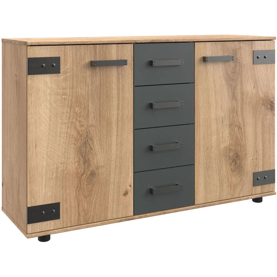Kommode Malma Eiche Dekor Holzwerkstoff B 130 H 83 cm