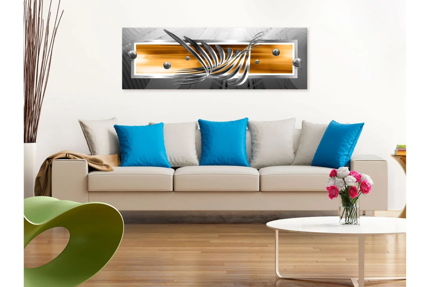 Tavla Silver Wings (1 Part) Narrow Orange 120x40 -