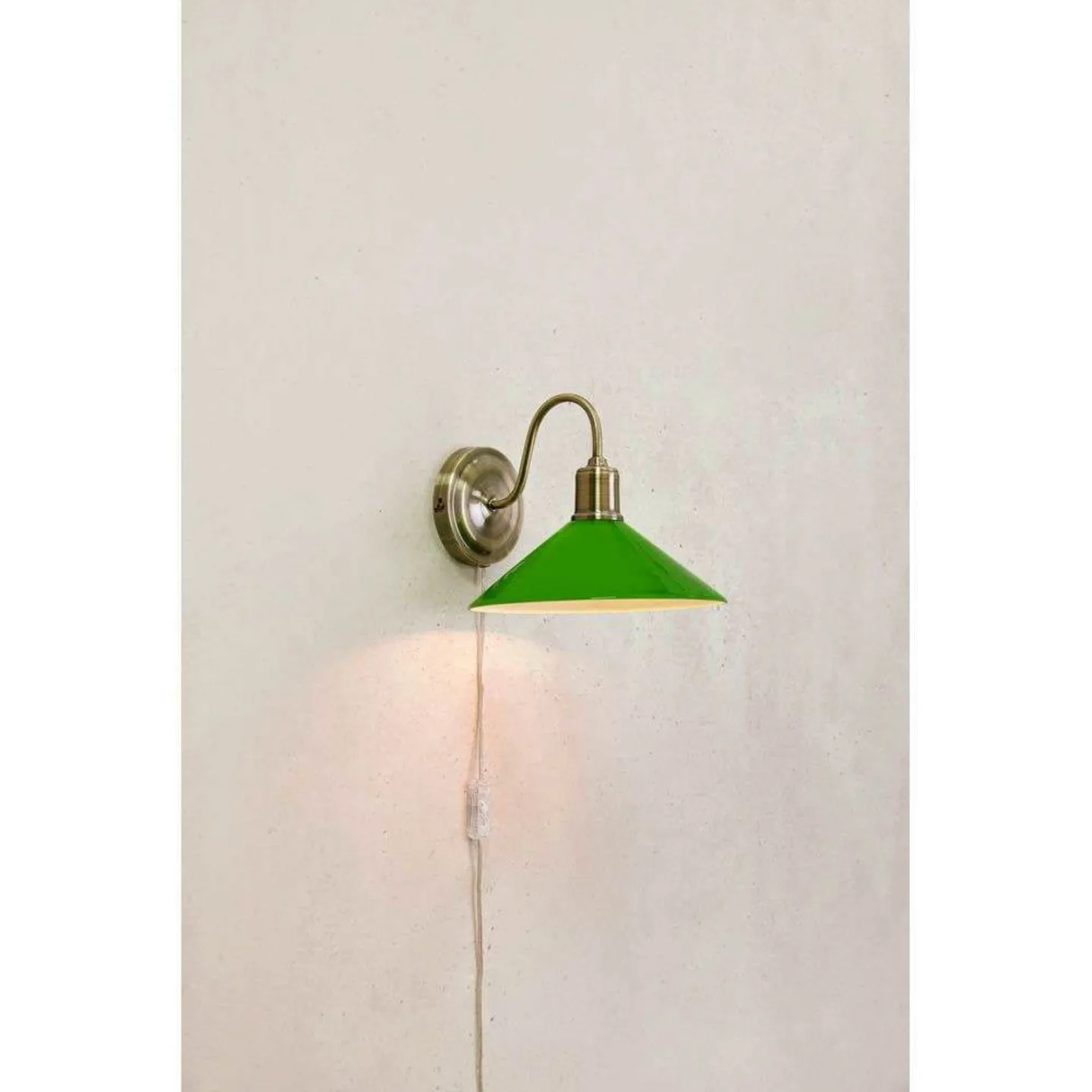 Vela Wandleuchte Antique Brass/Green - Markslöjd - Wohnzimmer - Metall