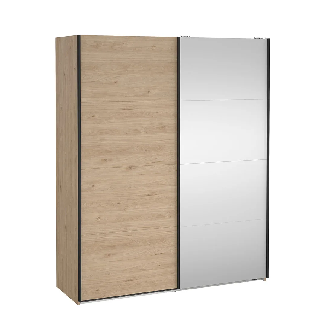 Bergamo Schiebetürenschrank 2 Türen 180x220cm Eiche Dekor.