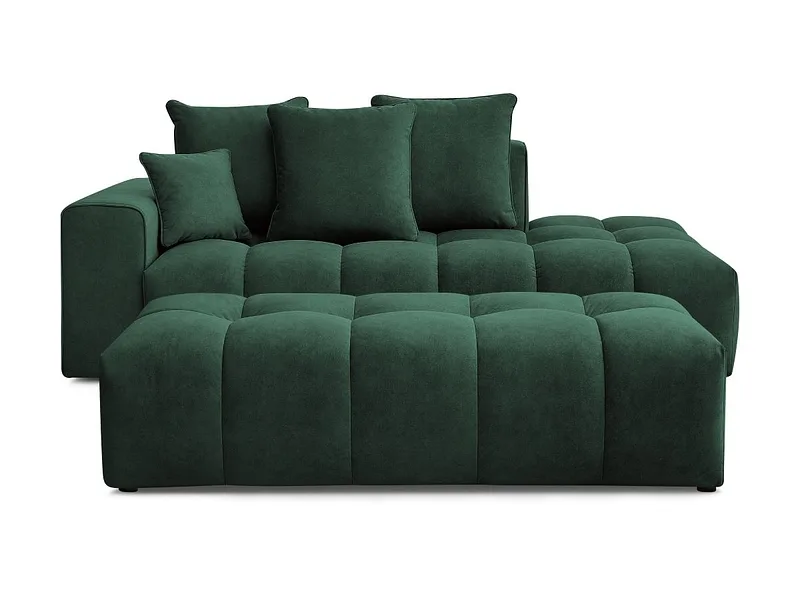 3er Sofa mit Hocker BOBOCHIC MONT-BLANC Samt grün