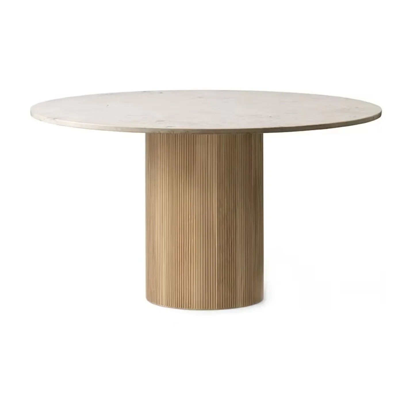 Vipp Vipp495 Cabin matbord Ø150 cm Light Jura marble-light oak