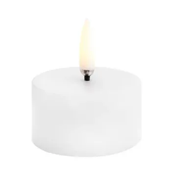 Uyuni Lighting Uyuni LED Blockkerze weiß Ø5cm 2,8 cm
