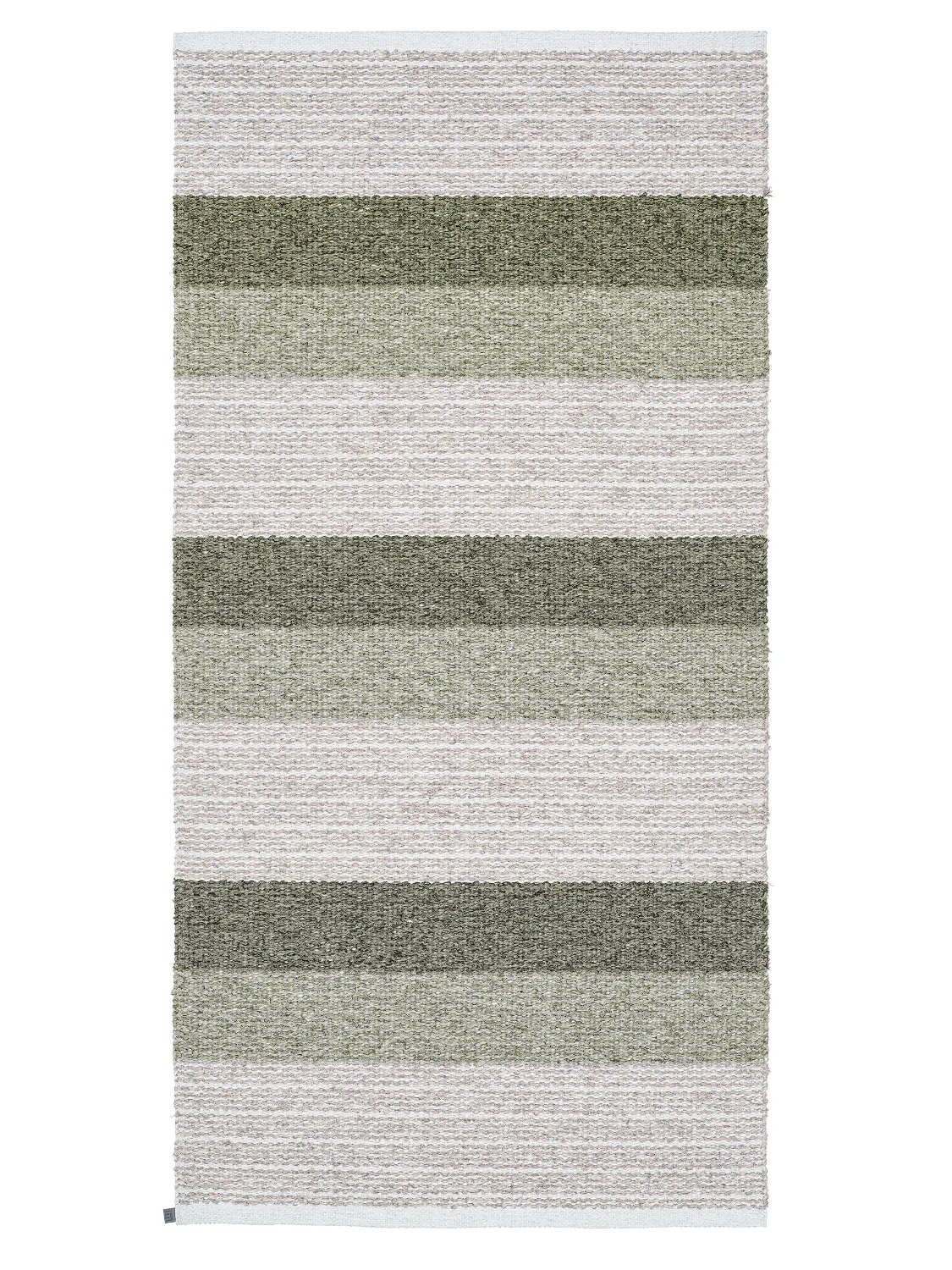 Plast- og garntepper - Horredsmattan Myra mix (grønn) (Størrelse: 70 x 140 cm)