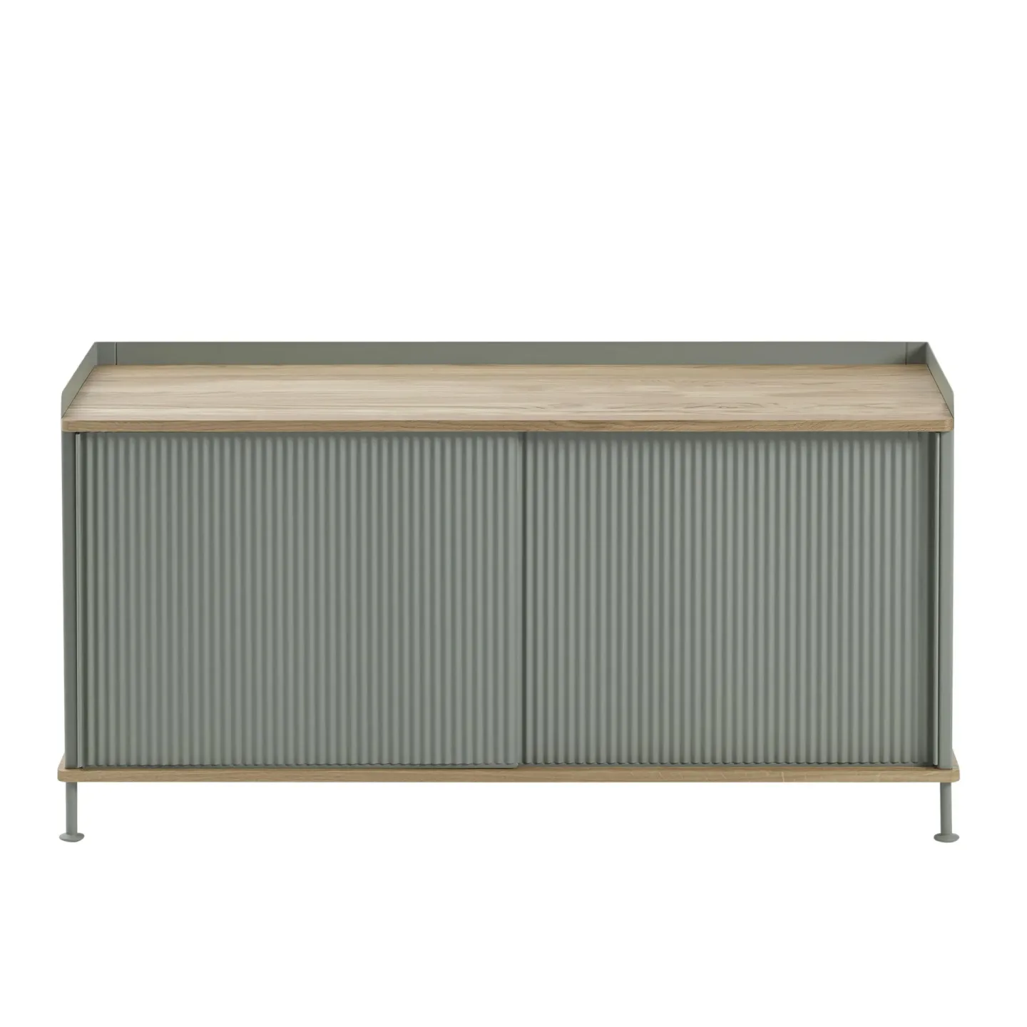 Muuto Enfold Sideboard niedrig 125x45x63 cm Oak-Dusty green
