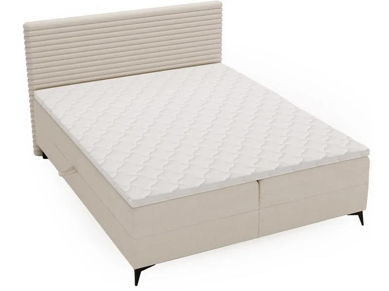 Boxspringbett ZEA beige 160x200cm fest