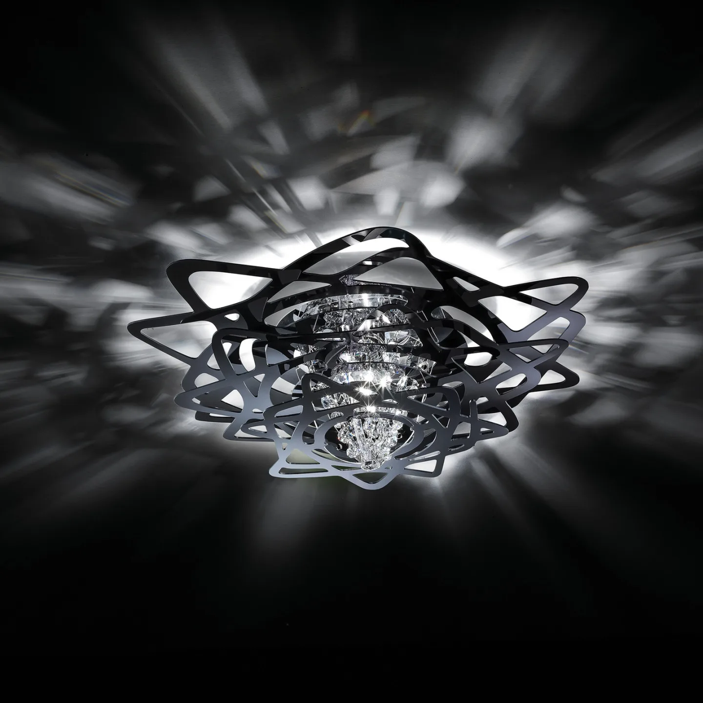 Aurora Deckenleuchte mini, schwarz - Slamp - Wohnzimmer - Design - Kunststoff