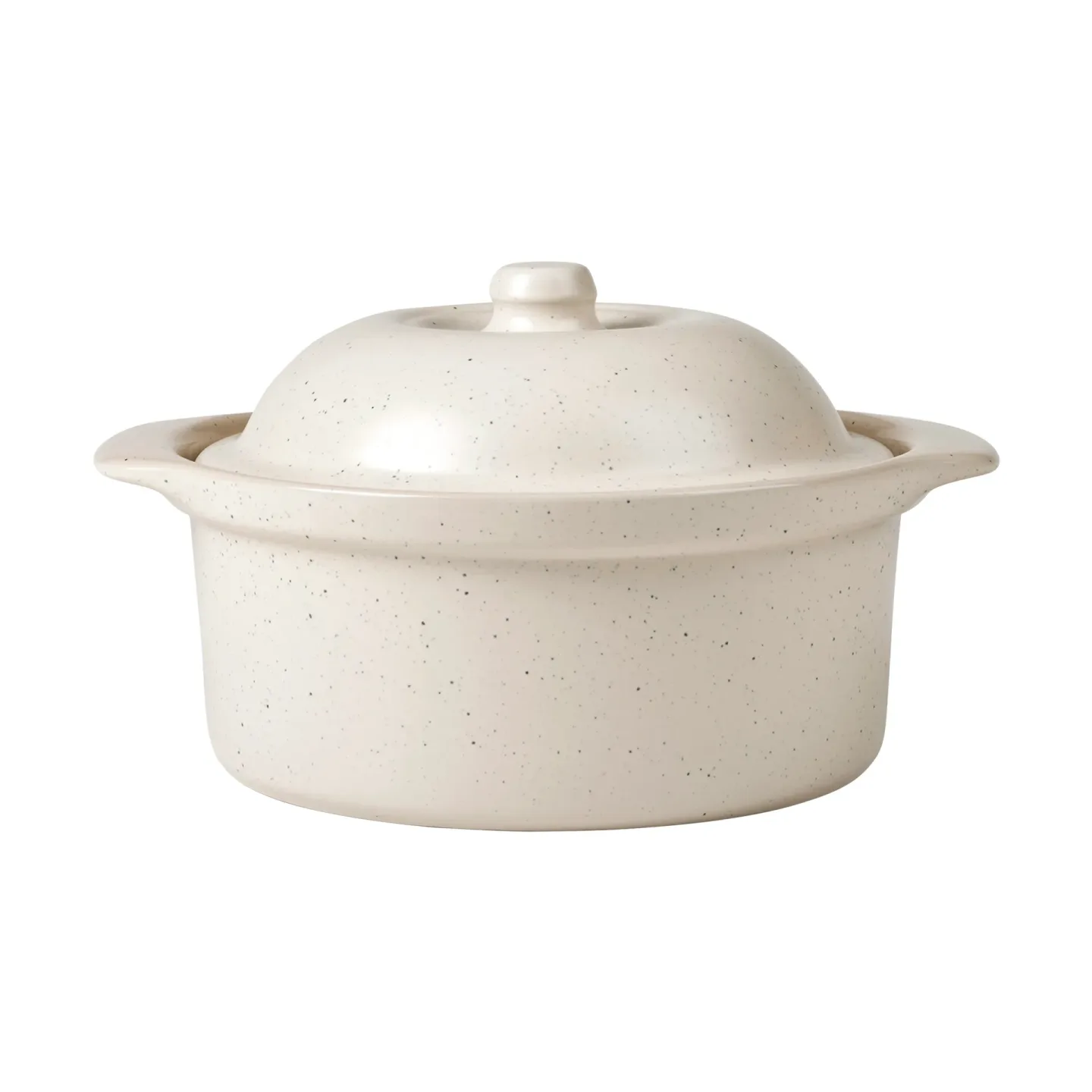 Broste Copenhagen Vig Ofenform mit Deckel, 20,5x24 cm Beige