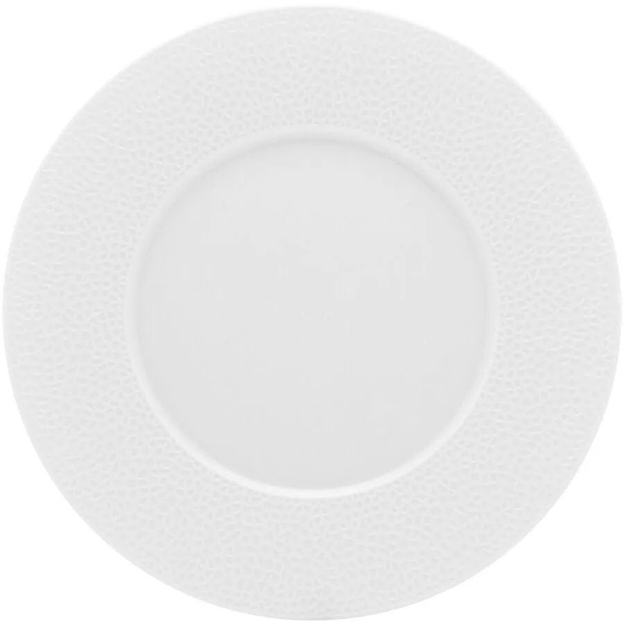 DEGRENNE Teller flach Collection L Fragment Weiss Porzellan 24 cm