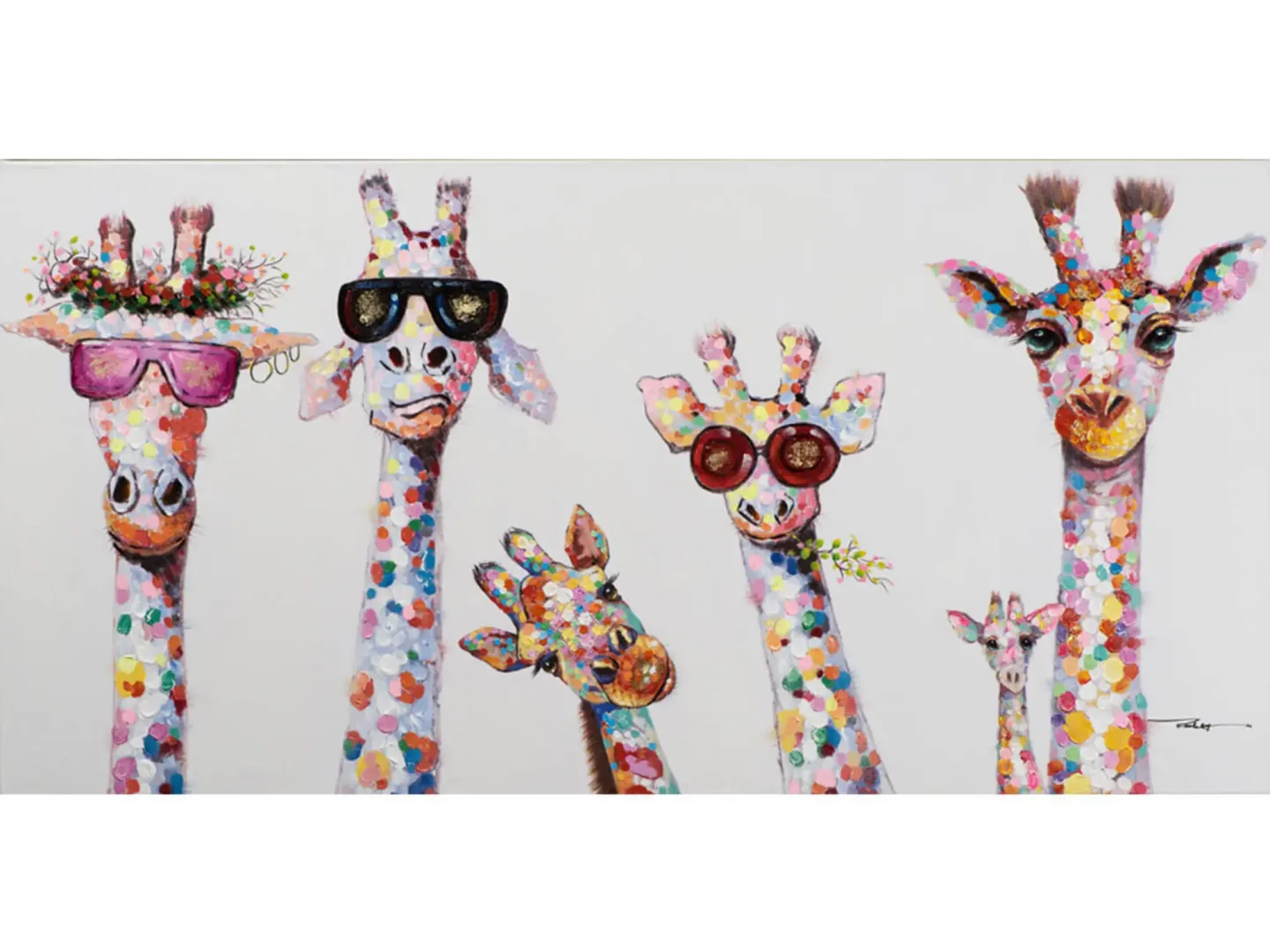 image LAND Bild Kuriose Giraffenfamilie | Schubiger Möbel