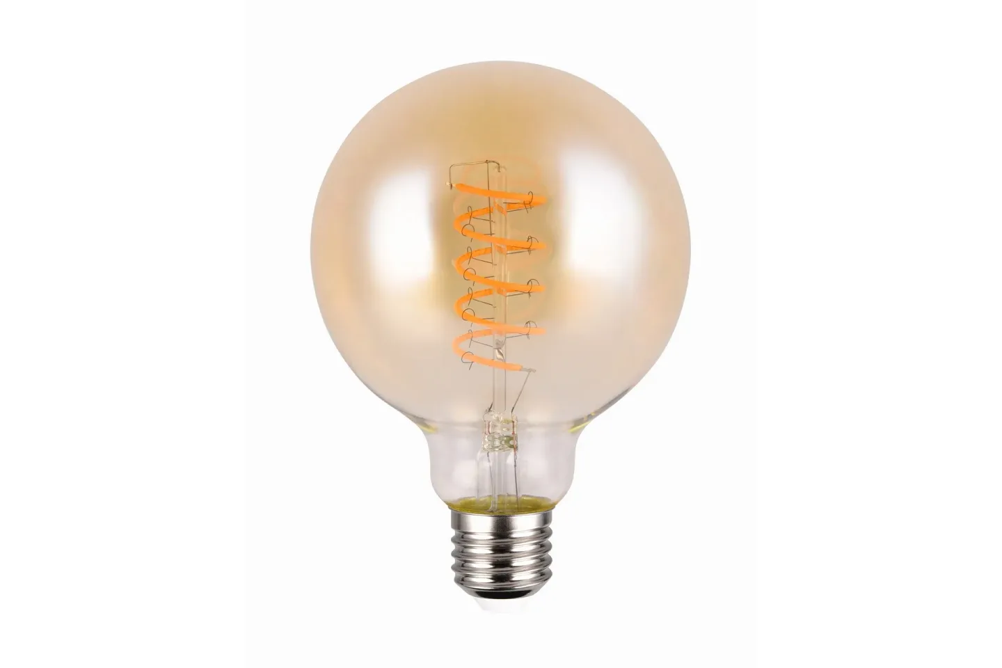 LK LED E27 filament big globe 4W 200lm 1800K brun - Brun