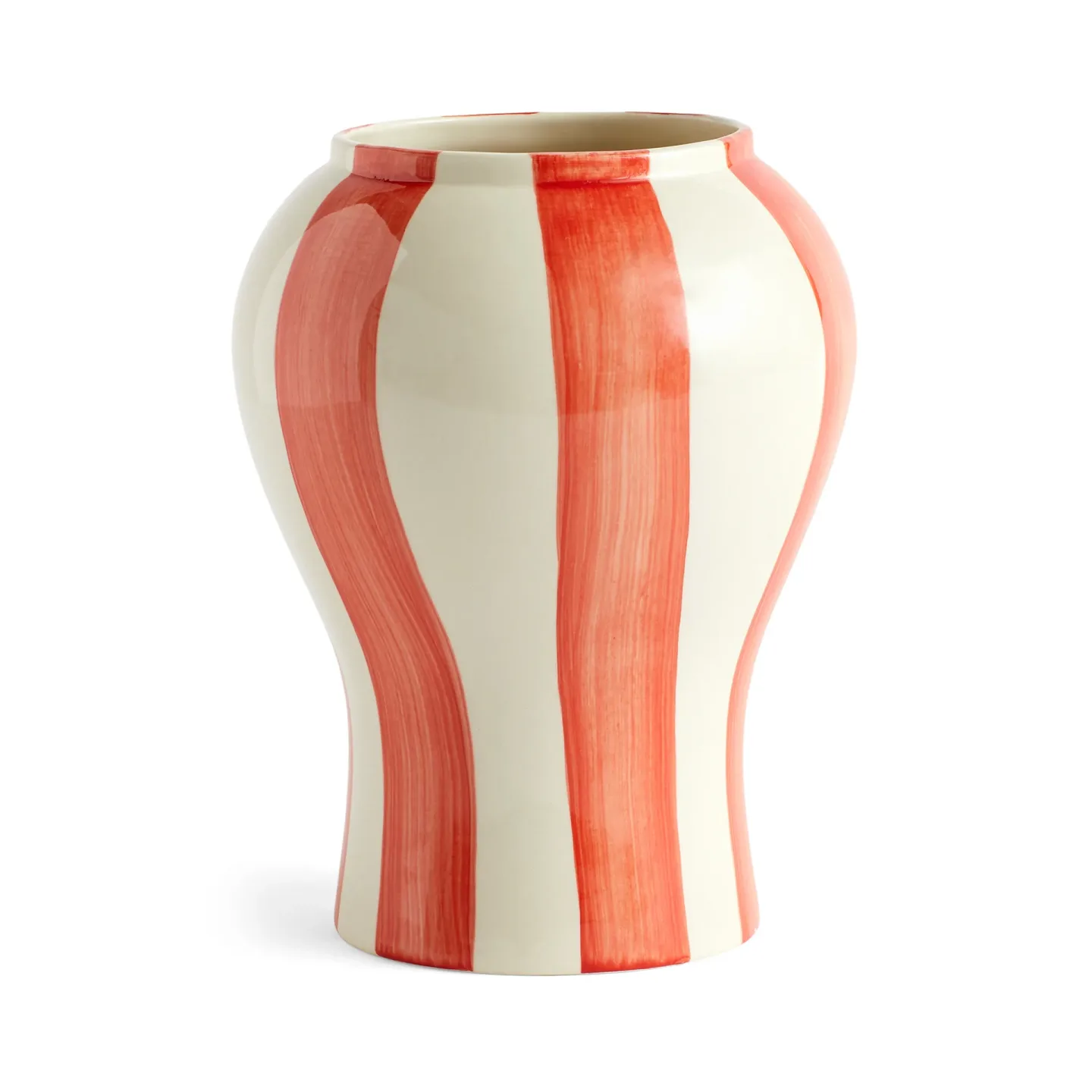 HAY Sobremesa stripe vas S 22 cm Red