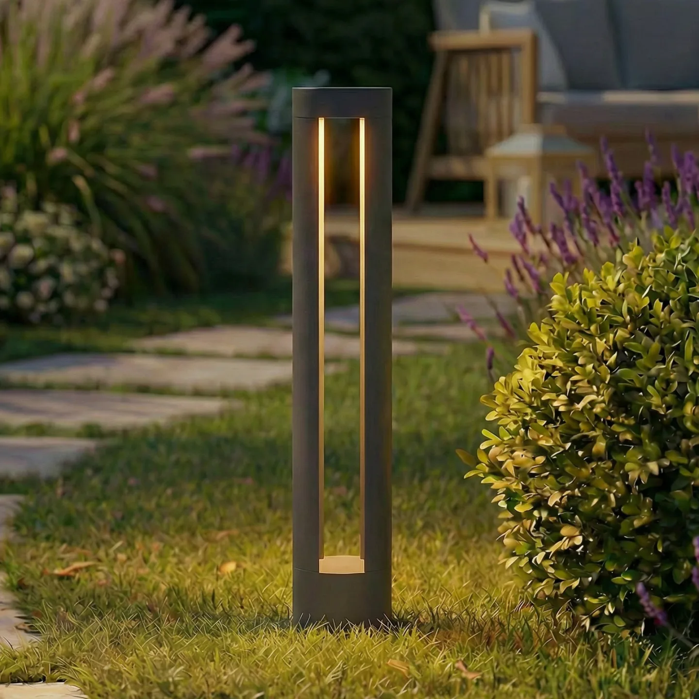 Soriq LED-väglampa, höjd 75 cm, antracit, IP54 - Lindby - Terrass - Modern - Aluminium - Med en ljuskälla