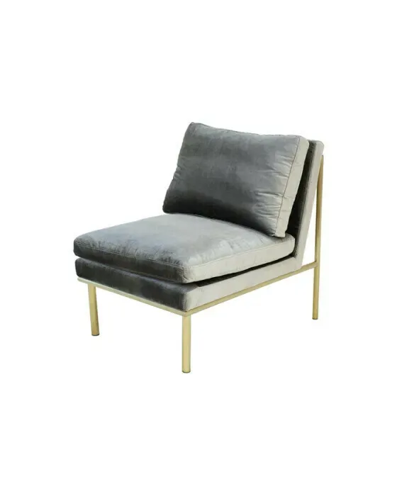 April Lounge Chair Dorian Grey/Brass