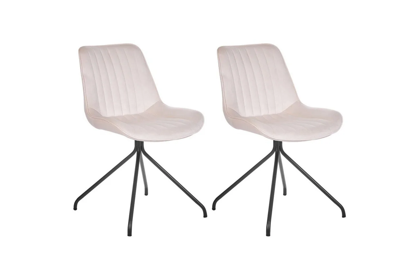 Set med 2 matstolar Navasota - Beige