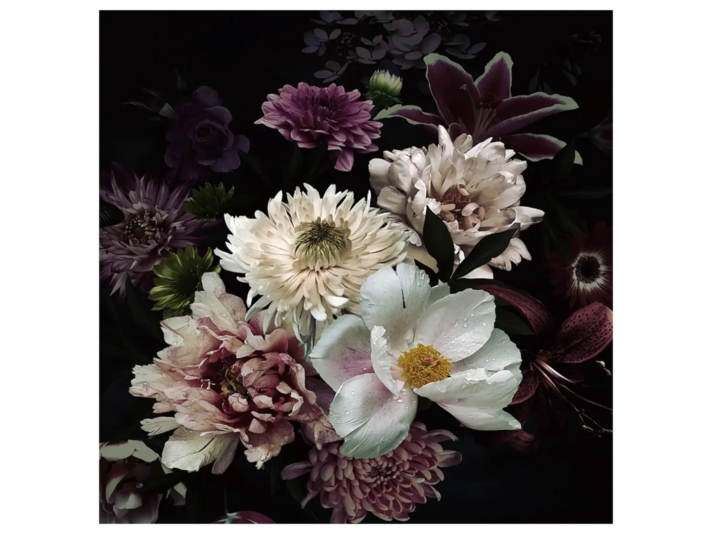 image LAND Digitaldruck auf Glas Hübsches Blumenbouquet 1 | Schubiger Möbel