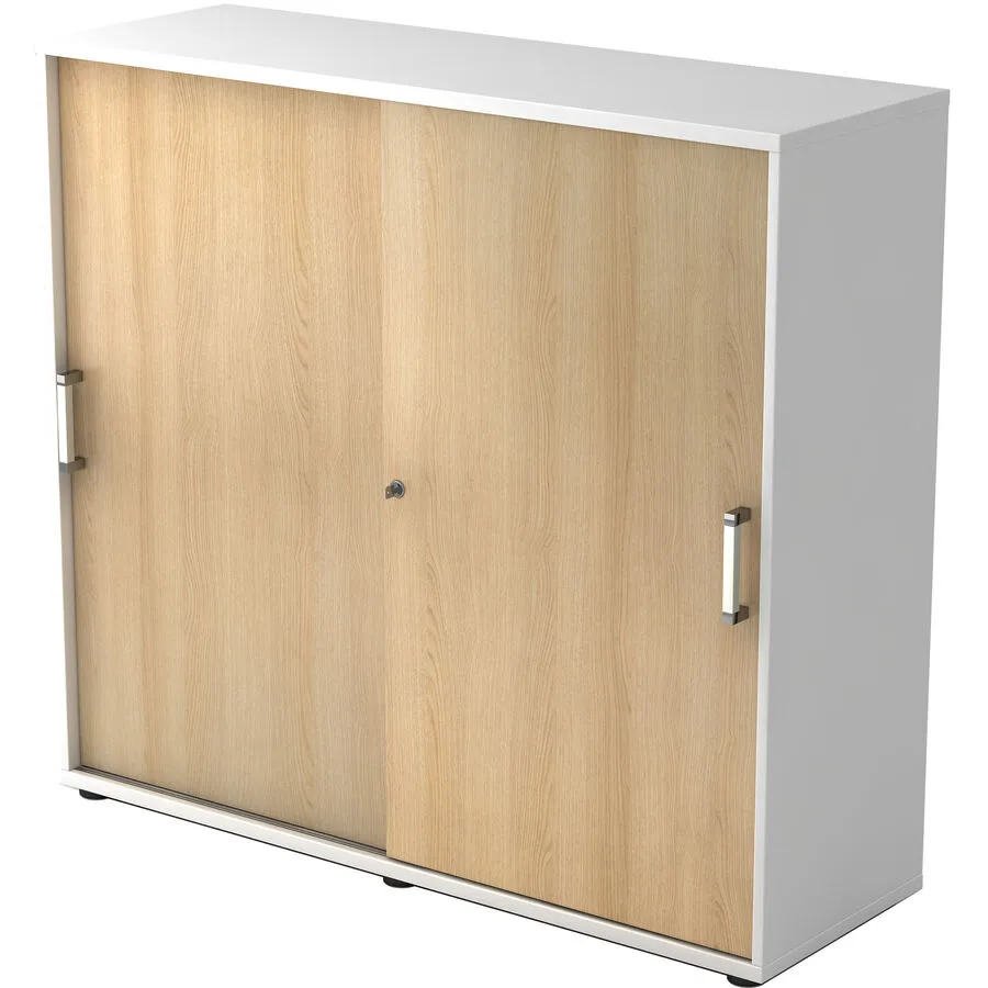 Aktenschrank Office Eiche Dekor, Weiss Holzwerkstoff B 120 H 110 cm