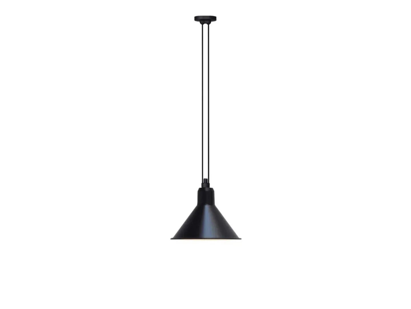 322 L Pendel Konisk Svart - Lampe Gras - Stue - Metall