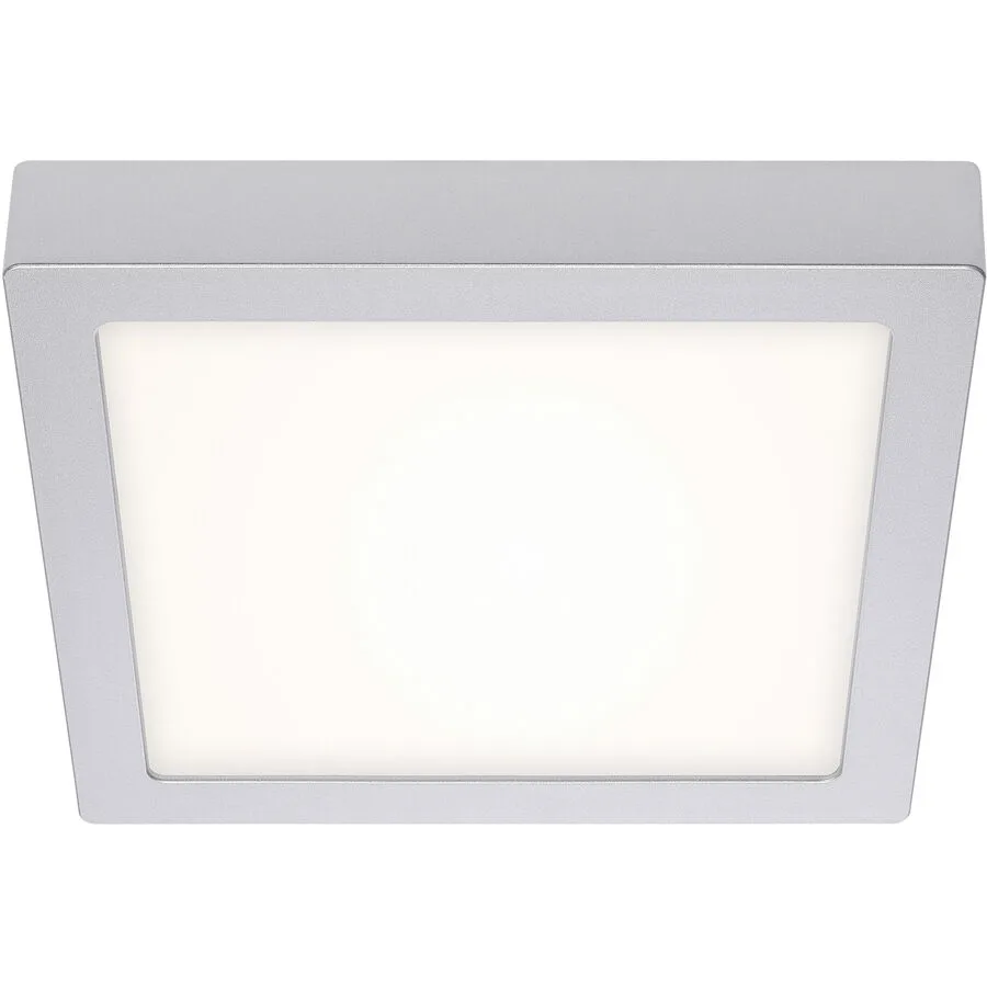 Deckenlampe Cissione Weiss/Grau Kunststoff/Metall 23 cm 3 cm - Farbe: chrom matt/weiss - LED - Lichtfarbe: Helles Neutralweiss - Material: