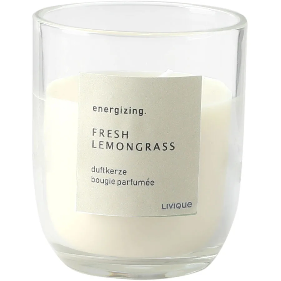 MyDeal Duftkerze Aura weiss H 8 cm - Material: Glas/Wachs