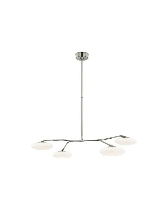 Brindille Four Light Chandelier Polished Nickel