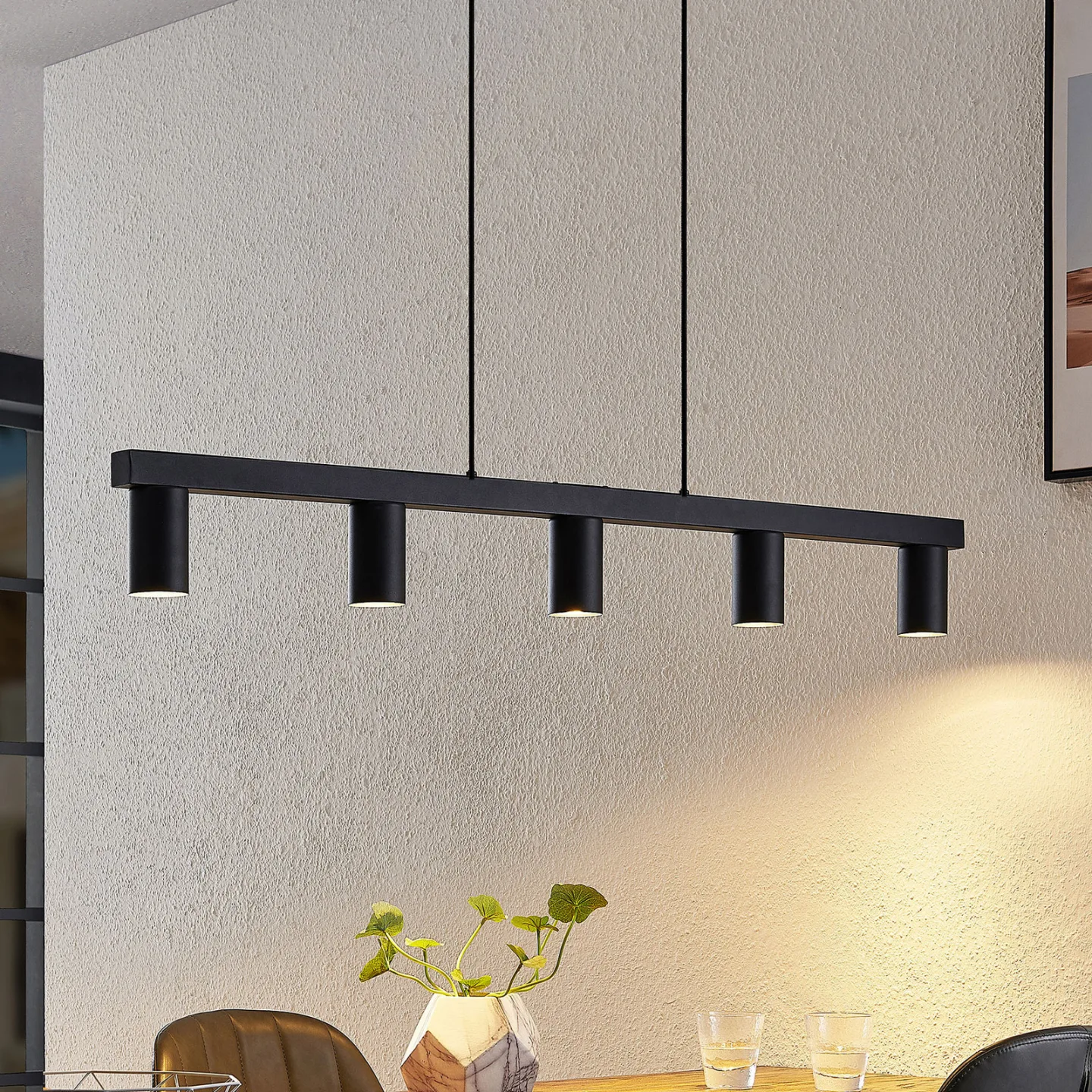 Baliko 5 Pendel Black - Lindby - Stue - Moderne - Metall - Med flere lyskilder