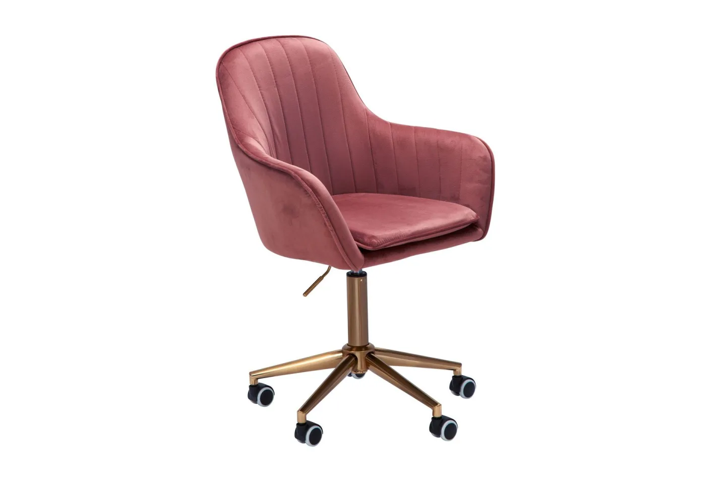 Hubdam Kontorsstol - Rosa/Guld
