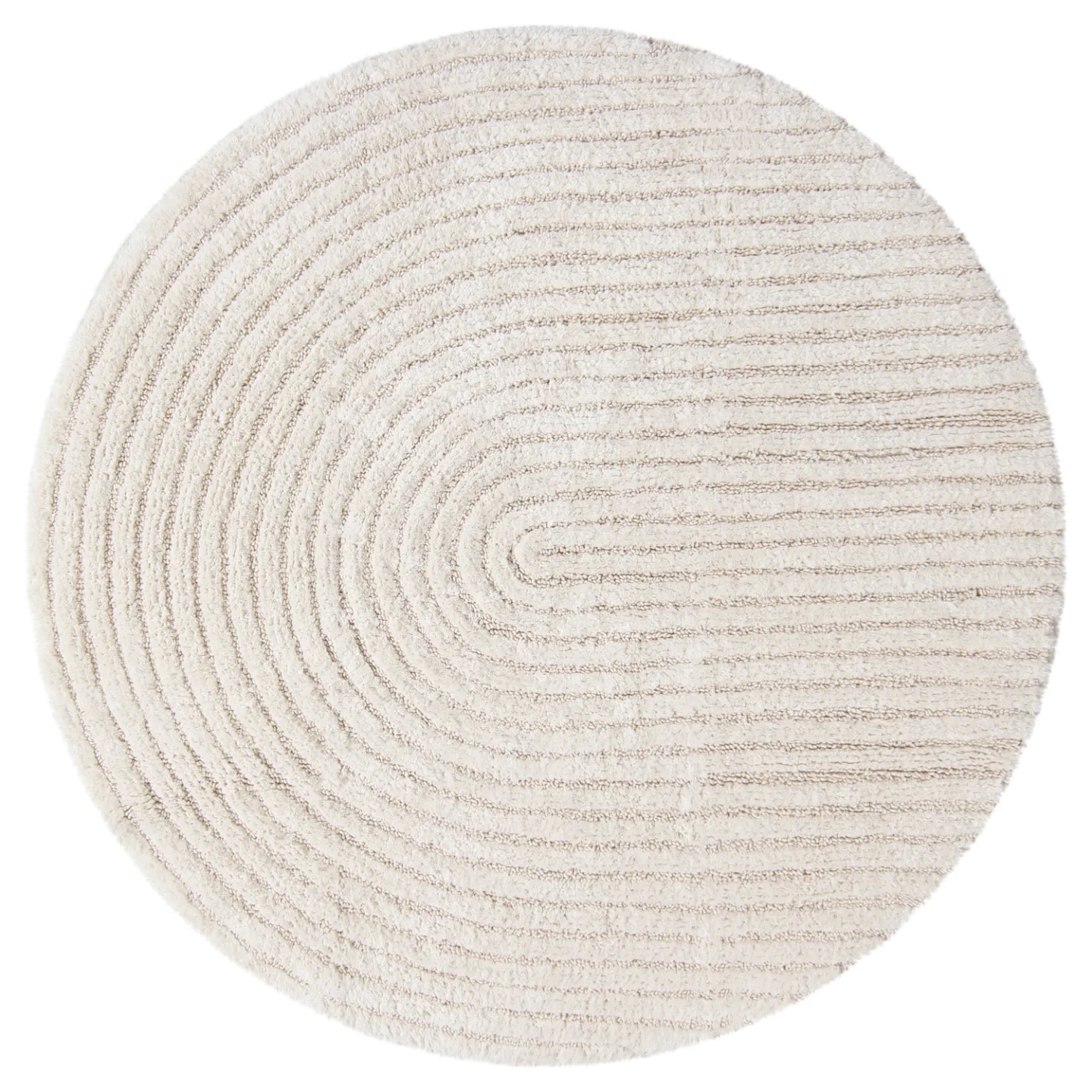 Rund baderomsmatte - Evena (off-white) (Størrelse: Ø 120 cm)