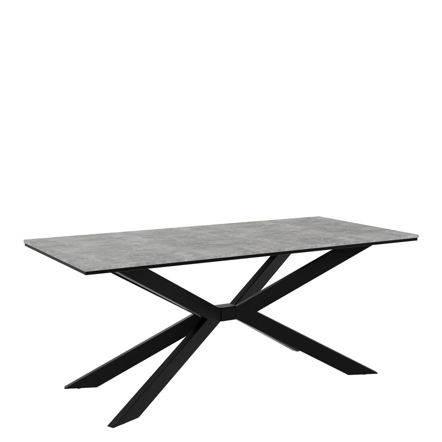 Aplung Matbord 190 cm Rektangulär - Svart/Grå
