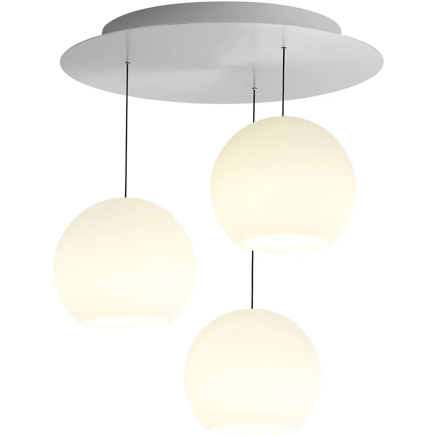 Designer-Deckenlampe Bankamp Globe aluminium matt D 45 cm - Material: Aluminium/Stahl - LED - Lichtfarbe: Extra warmweiss - LED Energiesparlampen