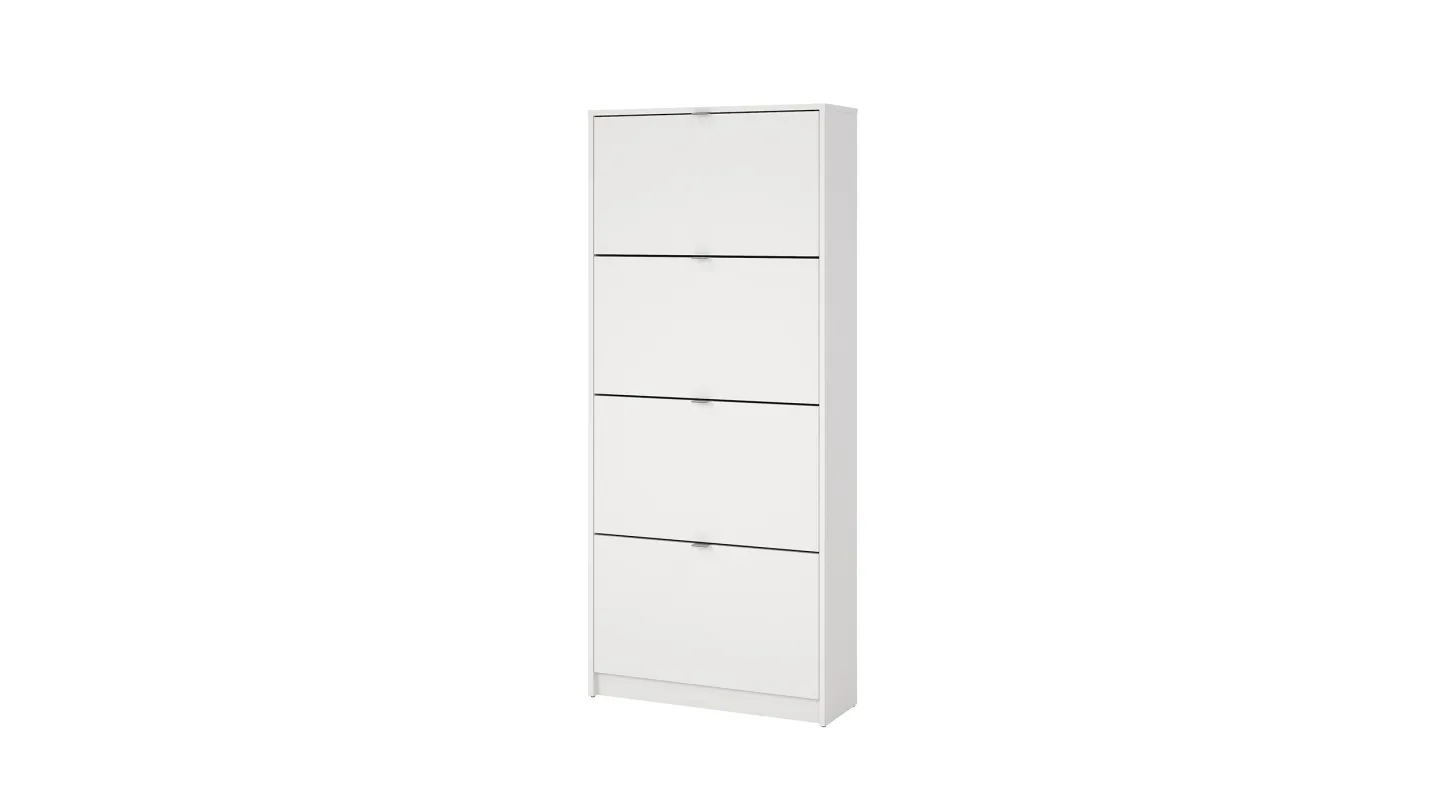 Schuhschrank weiß 4-türig 70 × 162 cm - SHOES