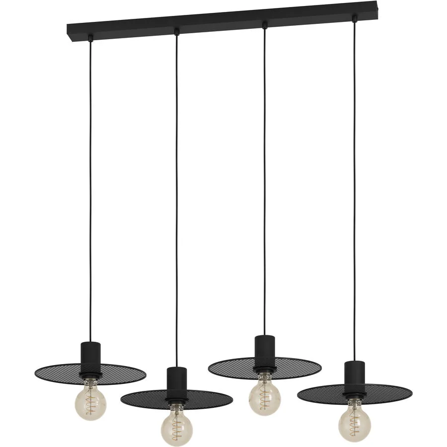 Eglo Pendellampe Ikeston Schwarz Stahl 28 cm 110 cm