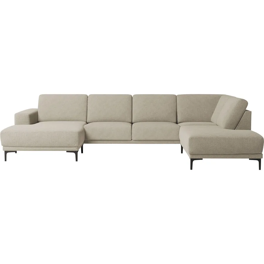 Ecksofa Bivio Variabel Polyester/Polypropylen beige B 345 T 210 cm