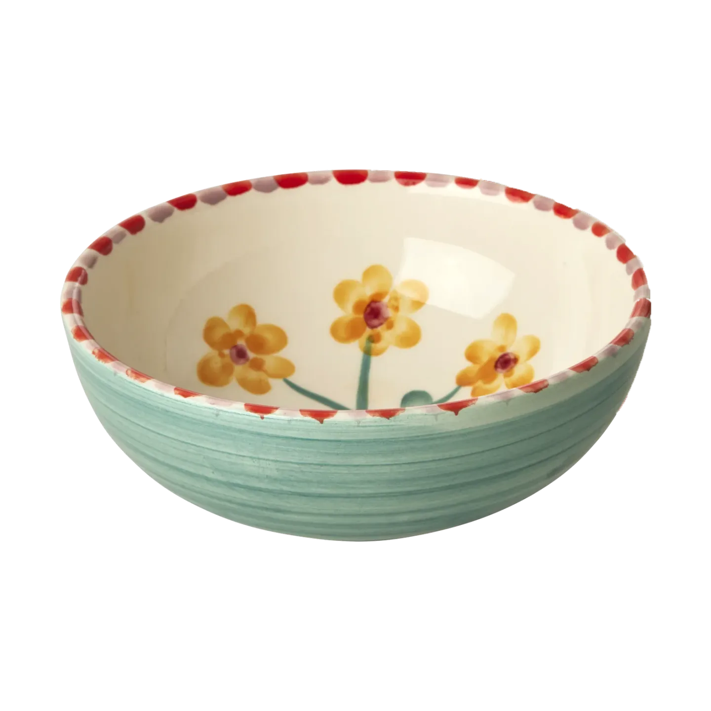 RICE Rice Keramikschale 35 cl Yellow Flower-jade