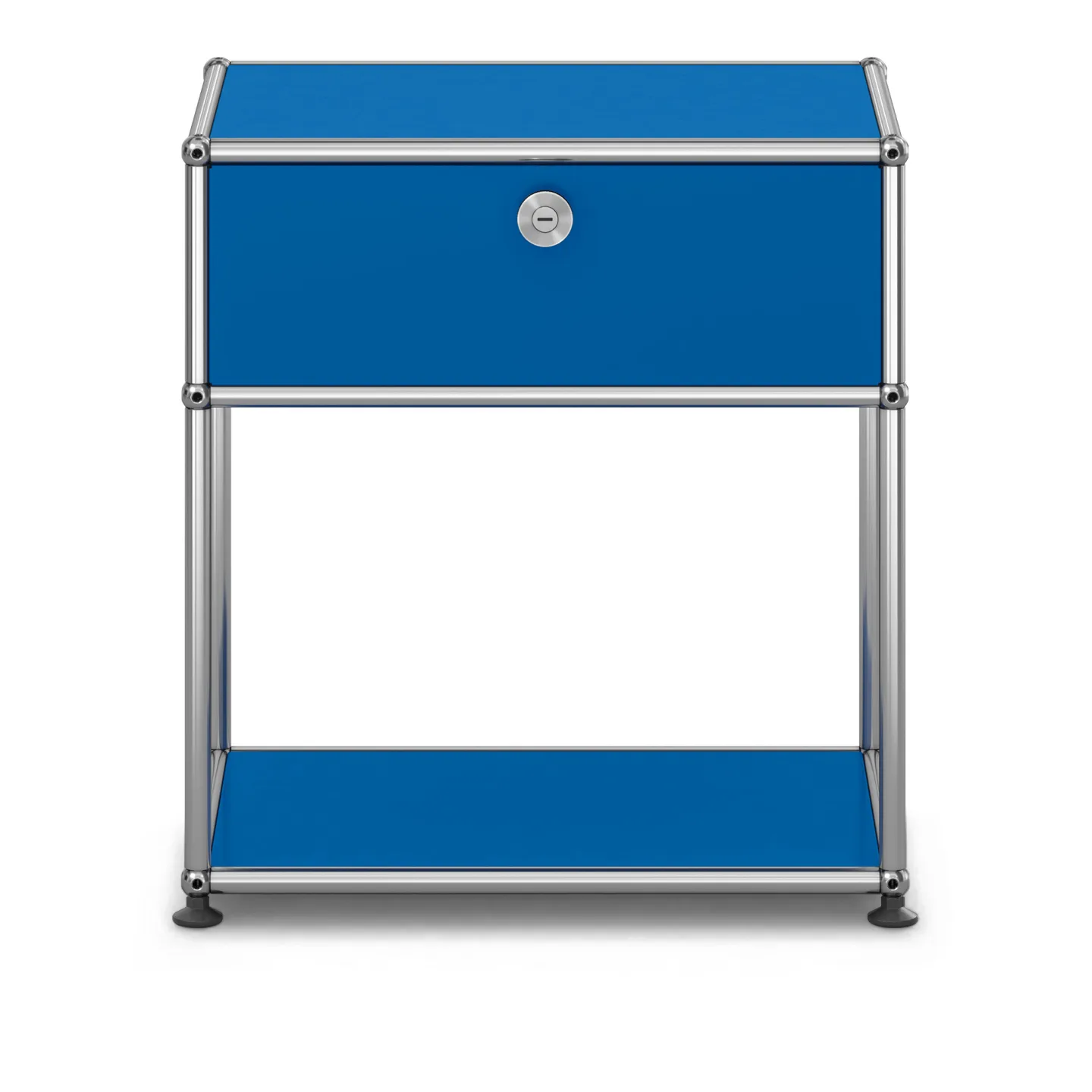 USM - USM Haller Bedside Table M54 Gentian Blue - Sängbord - Fritz Haller & Paul Schärer - Blå - Metall
