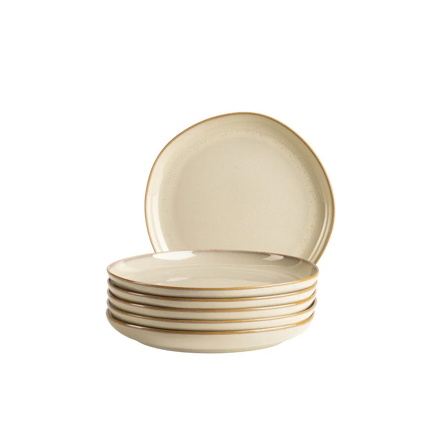 MÄSER Dessertteller-Set 6-tlg. Cordelia Beige Steinzeug