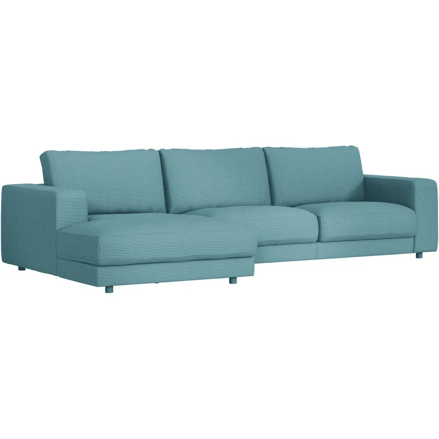 Ecksofa Ava Links Bezug: 88% Polyester, 12% Polyacryl petrol B 320 T 170 cm - Möbel Konfigurator: Traummöbel individuell zusammenstellen