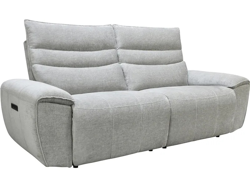 3er Sofa COME Stoff hellgrau