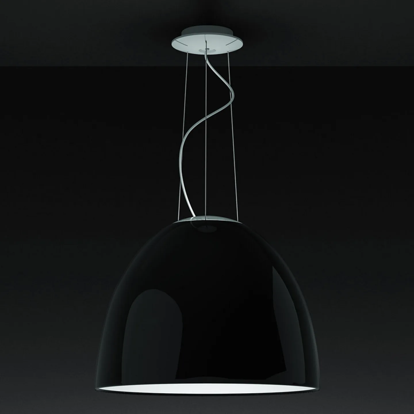 Nur Gloss S Pendel Sort - Artemide - Stue - Design - Metal - Med én lyskilde