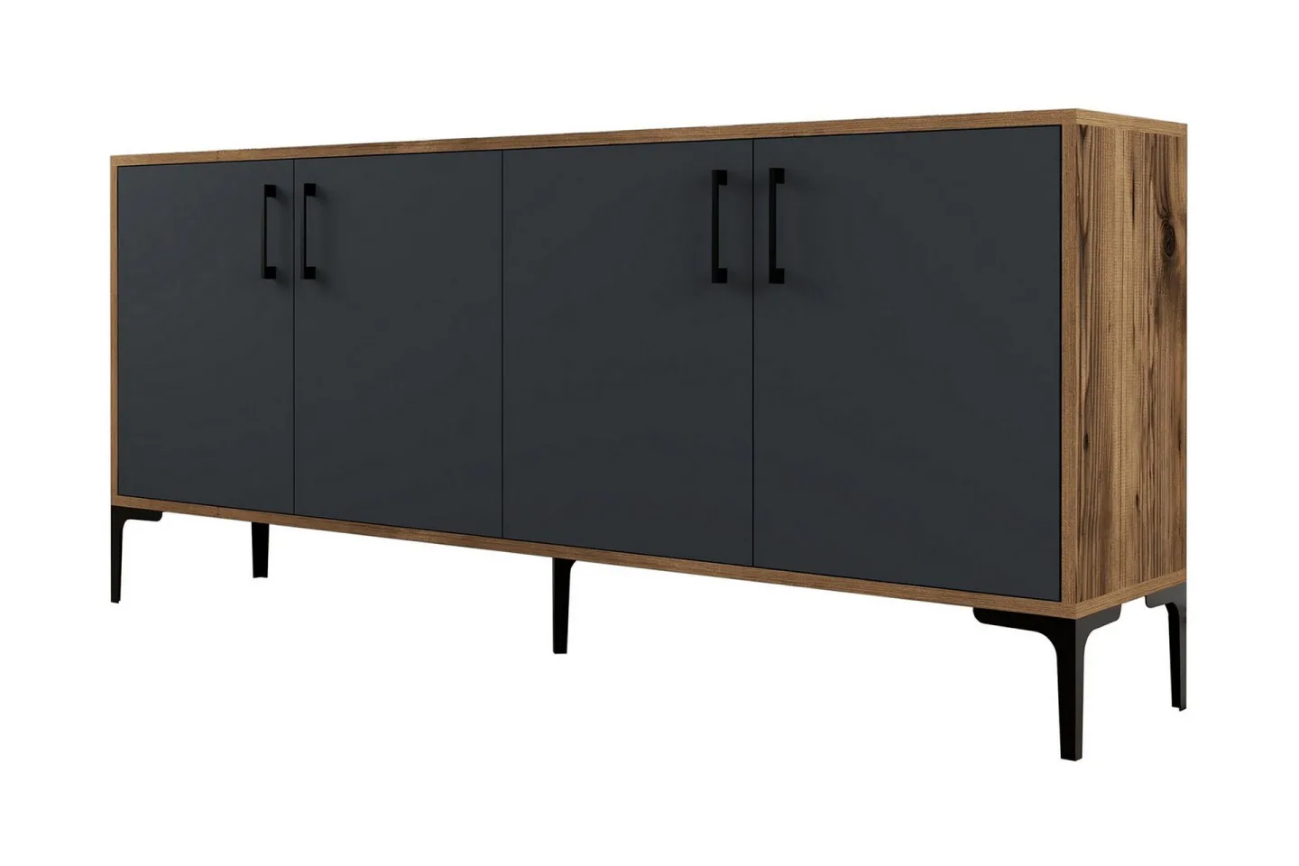 Levents Avlastningsbord 180 cm - Valnöt/Antracit
