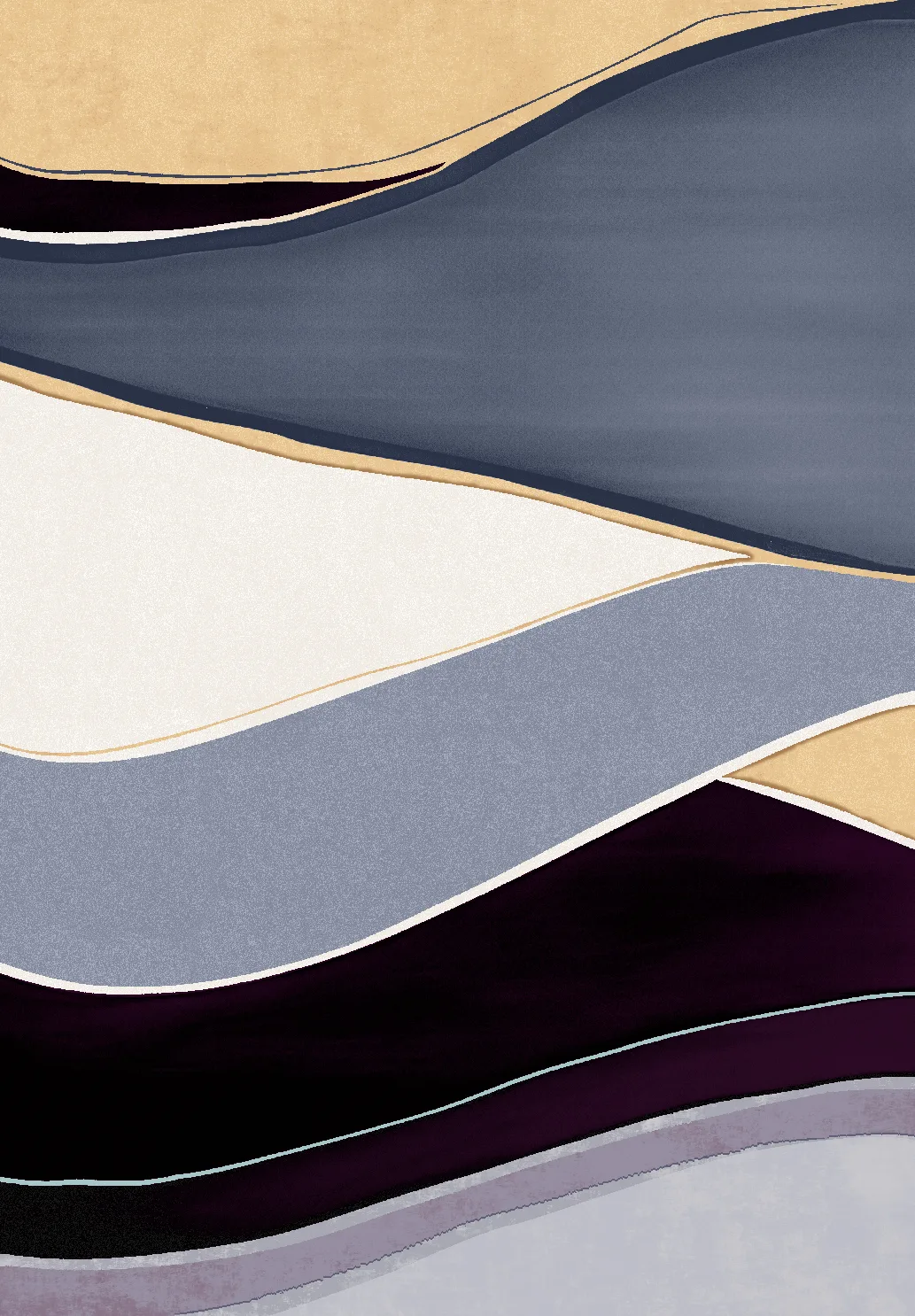 Wilton-teppe - Gaia (blå/multi) (Størrelse: 160 x 230 cm)