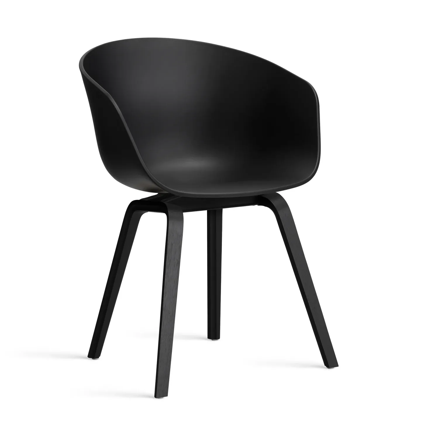 HAY About a Chair 22 2.0 Stuhl Schwarz-schwarzes Eichen­gestell
