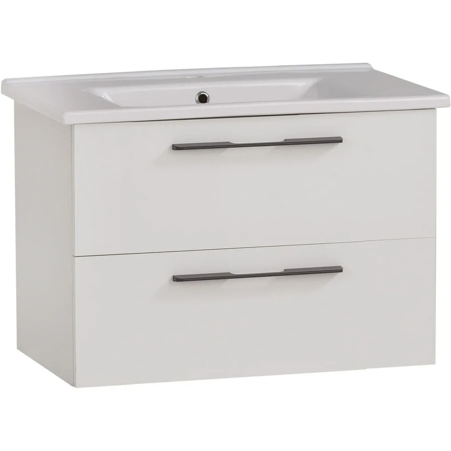Waschtisch mit Lavabo Maxin weiss matt Holzwerkstoff B 65 cm T 45.5 cm H 53.8 cm