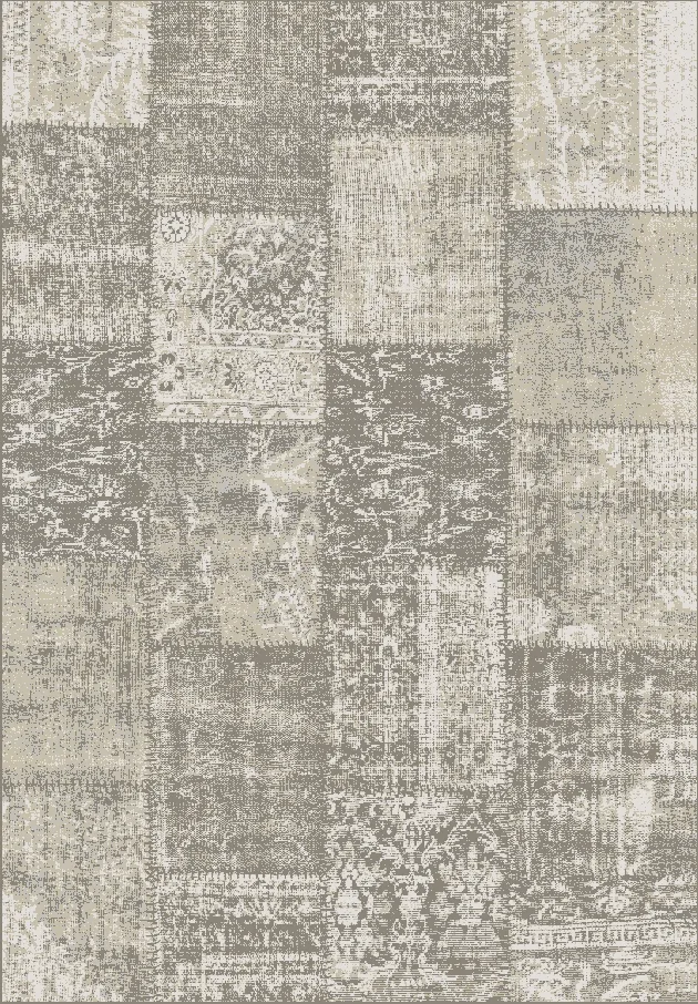 Wilton-teppe - Villani (grå/sand) (Størrelse: 140 x 200 cm)