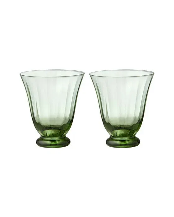 Olivia glas grön 2-pack