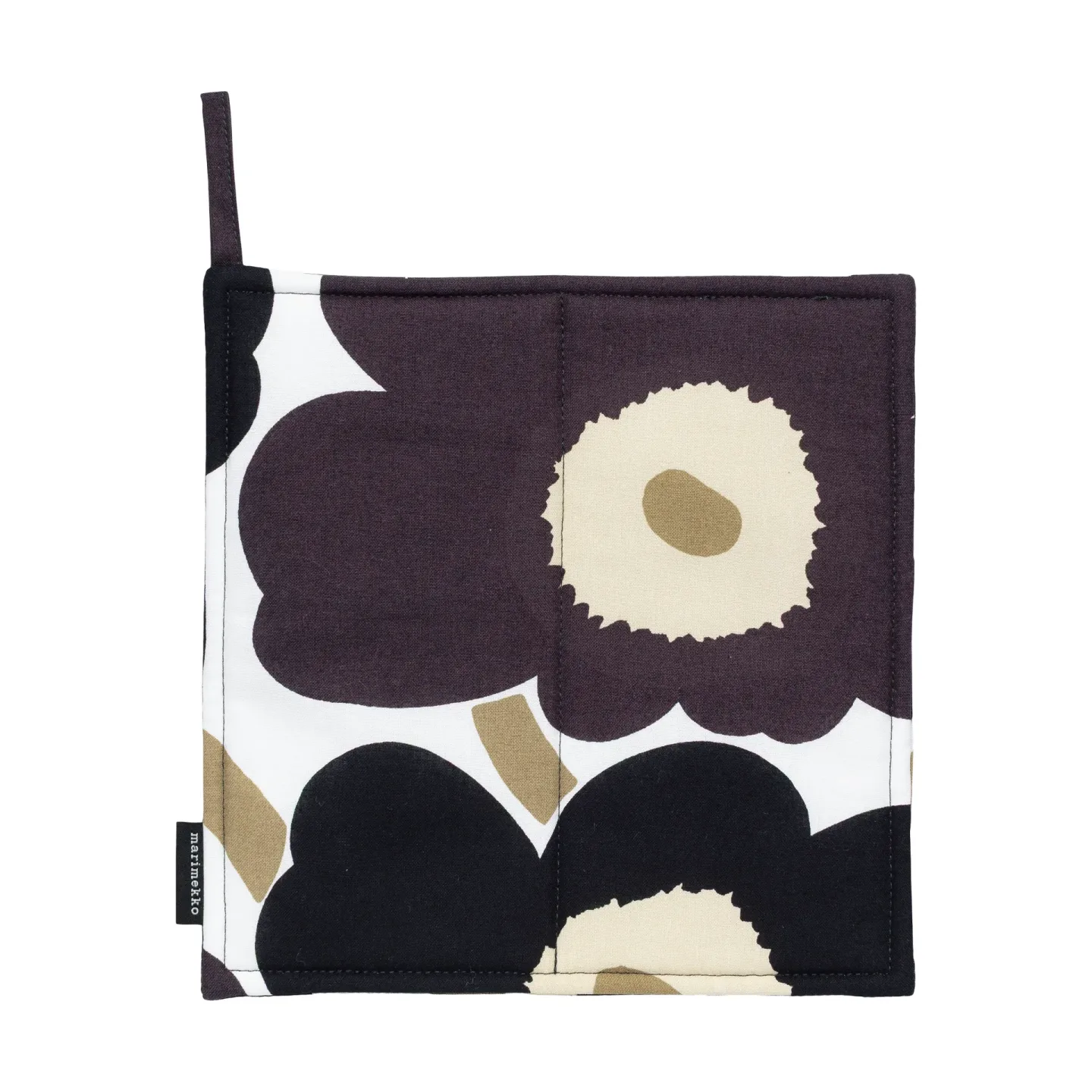 Marimekko Pieni Unikko Topflappen 21,5x21,5 cm White-dark grey-beige