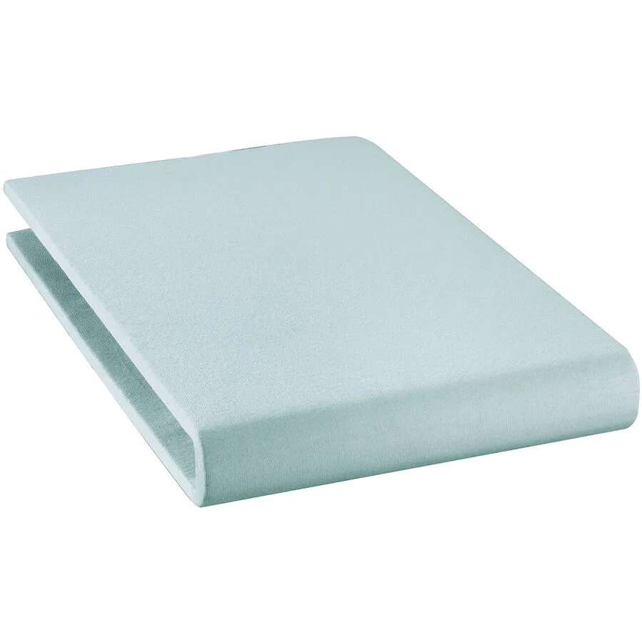 Fixleintuch Mara himmelblau Baumwolle 120 x 200 cm - Material: 94% Bio Baumwolle GOTS / 6% Elasthan
